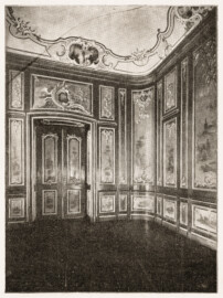 Schloss Bruchsal - Watteaukabinett - Auszug aus Seite 16 des Führers "Otto Recher: Das Schloß in Bruchsal", mit Aufnahmen von Carl Ohler, ohne Jahresangabe, vermutlich 1930; Reproduktion durch Dr. Manfred Schneider, Nußloch Schloss Bruchsal - Watteaukabinett - Auszug aus Seite 16 des Führers "Otto Recher: Das Schloß in Bruchsal", mit Aufnahmen von Carl Ohler, ohne Jahresangabe, vermutlich 1930; Reproduktion durch Dr. Manfred Schneider, Nußloch