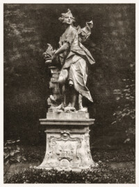Schloss Bruchsal - Das Feuer - Auszug aus dem "Führer zu großen Baudenkmälern, Schloss Bruchsal, Heft 38, Deutscher Kunstverlag, Berlin, 1944"; Reproduktion durch Dr. Manfred Schneider, Nußloch