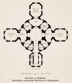 Waghäusel - Eremitage - Eremitage zu Waghäusel. Mutmaßliche ursprüngliche Einteilung des Obergeschosses - Seite 36 des Buches von Rudolf Tillessen über die Eremitage Waghäusel (Bildnachweis: Rudolf Tillessen: Die Eremitage zu Waghäusel. Ein Beitrag zur Geschichte der Eremitage – 1909; Reproduktion durch Dr. Manfred Schneider) Waghäusel - Eremitage - Eremitage zu Waghäusel. Mutmaßliche ursprüngliche Einteilung des Obergeschosses - Seite 36 des Buches von Rudolf Tillessen über die Eremitage Waghäusel (Bildnachweis: Rudolf Tillessen: Die Eremitage zu Waghäusel. Ein Beitrag zur Geschichte der Eremitage – 1909; Reproduktion durch Dr. Manfred Schneider)