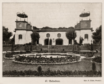 Schloss Bruchsal - Belvedere - (Fotograf: Carl Ohler, Bruchsal; Bildnachweis: Seite 105 des Buchs: "Anton Wetterer: Das Bruchsaler Schloß - Seine Baugeschichte und seine Kunst - Zur Zweihundertjahrfeier der Grundsteinlegung - 1922 herausgegeben - Zweite verbesserte Auflage, 1927 - Verlag C.F. Müller, Karlsruhe i.B."; Reproduktion durch Dr. Manfred Schneider, November 2021) Schloss Bruchsal - Belvedere - (Fotograf: Carl Ohler, Bruchsal; Bildnachweis: Seite 105 des Buchs: "Anton Wetterer: Das Bruchsaler Schloß - Seine Baugeschichte und seine Kunst - Zur Zweihundertjahrfeier der Grundsteinlegung - 1922 herausgegeben - Zweite verbesserte Auflage, 1927 - Verlag C.F. Müller, Karlsruhe i.B."; Reproduktion durch Dr. Manfred Schneider, November 2021)