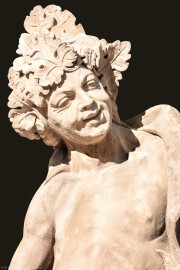 Schloss Bruchsal - Garten - Hauptachse, Nordseite, 2. Skulptur von Osten - Kopf der Skulptur "Der Herbst" aus dem Skulpturenensemble "Vier Jahreszeiten" (Kopie; Original gehauen 1759 von Joachim Günther, befindet sich im Harvard Art Museum / Fogg Museum) (aufgenommen im September 2018, am späten Nachmittag) Schloss Bruchsal - Garten - Hauptachse, Nordseite, 2. Skulptur von Osten - Kopf der Skulptur "Der Herbst" aus dem Skulpturenensemble "Vier Jahreszeiten" (Kopie; Original gehauen 1759 von Joachim Günther, befindet sich im Harvard Art Museum / Fogg Museum) (aufgenommen im September 2018, am späten Nachmittag)