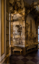 Schloss Bruchsal - Hauptbau - Erdgeschoss - Grotte, Nordwestseite - Von Süden - Landschaftsmalereien (Malereien ursprünglich von Giovanni Francesco Marchini, 1731 bis 1736, rekonstruiert von Manfred Leitenmeier, 1971 bis 1980) (aufgenommen im Oktober 2018, am Nachmittag) Schloss Bruchsal - Hauptbau - Erdgeschoss - Grotte, Nordwestseite - Von Süden - Landschaftsmalereien (Malereien ursprünglich von Giovanni Francesco Marchini, 1731 bis 1736, rekonstruiert von Manfred Leitenmeier, 1971 bis 1980) (aufgenommen im Oktober 2018, am Nachmittag)