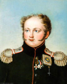 Schloss Bruchsal - Hauptbau / Corps de Logis - Beletage - Schlafzimmer (Markgräfin Amalie) - Westwand - Porträt des Kaisers Alexander I. von Russland (Maler unbekannt; 1. Viertel 19. Jahrhundert; Höhe x Breite ohne Rahmen: 25,8 cm x 20,8 cm; Inv.-Nr. Sch.L. 1761) (aufgenommen im Juni 2020, um die Mittagszeit) Schloss Bruchsal - Hauptbau / Corps de Logis - Beletage - Schlafzimmer (Markgräfin Amalie) - Westwand - Porträt des Kaisers Alexander I. von Russland (Maler unbekannt; 1. Viertel 19. Jahrhundert; Höhe x Breite ohne Rahmen: 25,8 cm x 20,8 cm; Inv.-Nr. Sch.L. 1761) (aufgenommen im Juni 2020, um die Mittagszeit)