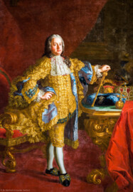 Schloss Bruchsal - Hauptbau / Corps de Logis - Von innen - Beletage - Marmorsaal / Kaisersaal - Gemälde, Nordostseite - Porträt des Kaisers Franz I. (1708-1765), gemalt von Martin van Meytens (aufgenommen im Oktober 2019, am Nachmittag) Schloss Bruchsal - Hauptbau / Corps de Logis - Von innen - Beletage - Marmorsaal / Kaisersaal - Gemälde, Nordostseite - Porträt des Kaisers Franz I. (1708-1765), gemalt von Martin van Meytens (aufgenommen im Oktober 2019, am Nachmittag)