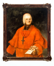 Städtisches Museum Bruchsal - Schloss Bruchsal - Hauptbau / Corps de Logis - Porträt von Franz Christoph Freiherr von Hutten zum Stolzenfels, Fürstbischof von Speyer, 14.11.1743 bis 20.04.1770 (aufgenommen im Oktober 2020, am Nachmittag)
