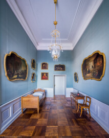 Schloss Bruchsal - Hauptbau / Corps de Logis - Von innen - Beletage - Pagenzimmer - Von Süden - Blick nach Norden in das Pagenzimmer (aufgenommen im November 2020, am späten Vormittag) Schloss Bruchsal - Hauptbau / Corps de Logis - Von innen - Beletage - Pagenzimmer - Von Süden - Blick nach Norden in das Pagenzimmer (aufgenommen im November 2020, am späten Vormittag)