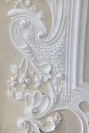 Bruchsal - Peterskirche / St. Peter - Von Innen - Westliches Querschiff - Gewölbe - Stuckarbeiten (aufgenommen im Oktober 2021, um die Mittagszeit, nach der Renovierung) Bruchsal - Peterskirche / St. Peter - Von Innen - Westliches Querschiff - Gewölbe - Stuckarbeiten (aufgenommen im Oktober 2021, um die Mittagszeit, nach der Renovierung)