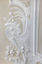 Bruchsal - Peterskirche / St. Peter - Von Innen - Westliches Querschiff - Gewölbe - Stuckarbeiten (aufgenommen im Oktober 2021, um die Mittagszeit, nach der Renovierung) Bruchsal - Peterskirche / St. Peter - Von Innen - Westliches Querschiff - Gewölbe - Stuckarbeiten (aufgenommen im Oktober 2021, um die Mittagszeit, nach der Renovierung)