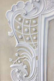 Bruchsal - Peterskirche / St. Peter - Von Innen - Westliches Querschiff - Gewölbe - Stuckarbeiten (aufgenommen im Oktober 2021, am frühen Nachmittag, nach der Renovierung) Bruchsal - Peterskirche / St. Peter - Von Innen - Westliches Querschiff - Gewölbe - Stuckarbeiten (aufgenommen im Oktober 2021, am frühen Nachmittag, nach der Renovierung)