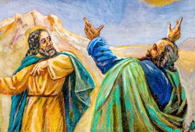 Bruchsal - Peterskirche / St. Peter - Von Innen - Ostschiff, Gewölbe - Von Unten - Ausschnitt aus dem Gemälde "Mariä Himmelfahrt" (gemalt von Josef Mariano Kitschker, 1907 bis 1908) (aufgenommen im August 2022, am Nachmittag, nach der Renovierung) Bruchsal - Peterskirche / St. Peter - Von Innen - Ostschiff, Gewölbe - Von Unten - Ausschnitt aus dem Gemälde "Mariä Himmelfahrt" (gemalt von Josef Mariano Kitschker, 1907 bis 1908) (aufgenommen im August 2022, am Nachmittag, nach der Renovierung)