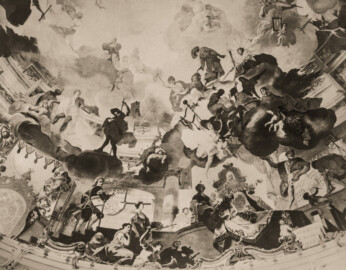 Schloss Bruchsal - Kuppel - Seite 35 - Auszug aus: "Georg Maria Eckert: Das Schloss zu Bruchsal in Photographieen / Rococo Ornamente aus dem Schlosse zu Bruchsal, 1871"; Digitalisat der Württembergische Landesbibliothek Stuttgart; Persistente URL: http://digital.wlb-stuttgart.de/purl/bsz517721902; gemeinfrei Schloss Bruchsal - Kuppel - Seite 35 - Auszug aus: "Georg Maria Eckert: Das Schloss zu Bruchsal in Photographieen / Rococo Ornamente aus dem Schlosse zu Bruchsal, 1871"; Digitalisat der Württembergische Landesbibliothek Stuttgart; Persistente URL: http://digital.wlb-stuttgart.de/purl/bsz517721902; gemeinfrei