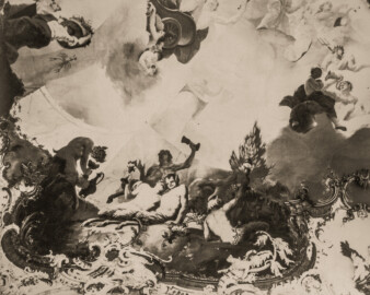 Schloss Bruchsal - Decke Marmorsaal - Seite 43 - Auszug aus: "Georg Maria Eckert: Das Schloss zu Bruchsal in Photographieen / Rococo Ornamente aus dem Schlosse zu Bruchsal, 1871"; Digitalisat der Württembergische Landesbibliothek Stuttgart; Persistente URL: http://digital.wlb-stuttgart.de/purl/bsz517721902; gemeinfrei Schloss Bruchsal - Decke Marmorsaal - Seite 43 - Auszug aus: "Georg Maria Eckert: Das Schloss zu Bruchsal in Photographieen / Rococo Ornamente aus dem Schlosse zu Bruchsal, 1871"; Digitalisat der Württembergische Landesbibliothek Stuttgart; Persistente URL: http://digital.wlb-stuttgart.de/purl/bsz517721902; gemeinfrei