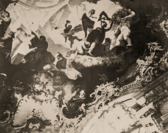 Schloss Bruchsal - Decke Marmorsaal - Seite 49 - Auszug aus: "Georg Maria Eckert: Das Schloss zu Bruchsal in Photographieen / Rococo Ornamente aus dem Schlosse zu Bruchsal, 1871"; Digitalisat der Württembergische Landesbibliothek Stuttgart; Persistente URL: http://digital.wlb-stuttgart.de/purl/bsz517721902; gemeinfrei Schloss Bruchsal - Decke Marmorsaal - Seite 49 - Auszug aus: "Georg Maria Eckert: Das Schloss zu Bruchsal in Photographieen / Rococo Ornamente aus dem Schlosse zu Bruchsal, 1871"; Digitalisat der Württembergische Landesbibliothek Stuttgart; Persistente URL: http://digital.wlb-stuttgart.de/purl/bsz517721902; gemeinfrei