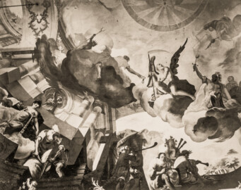 Schloss Bruchsal - Decke Marmorsaal - Seite 55 - Auszug aus: "Georg Maria Eckert: Das Schloss zu Bruchsal in Photographieen / Rococo Ornamente aus dem Schlosse zu Bruchsal, 1871"; Digitalisat der Württembergische Landesbibliothek Stuttgart; Persistente URL: http://digital.wlb-stuttgart.de/purl/bsz517721902; gemeinfrei Schloss Bruchsal - Decke Marmorsaal - Seite 55 - Auszug aus: "Georg Maria Eckert: Das Schloss zu Bruchsal in Photographieen / Rococo Ornamente aus dem Schlosse zu Bruchsal, 1871"; Digitalisat der Württembergische Landesbibliothek Stuttgart; Persistente URL: http://digital.wlb-stuttgart.de/purl/bsz517721902; gemeinfrei