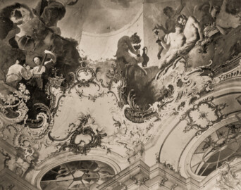 Schloss Bruchsal - Kuppel - Seite 57 - Auszug aus: "Georg Maria Eckert: Das Schloss zu Bruchsal in Photographieen / Rococo Ornamente aus dem Schlosse zu Bruchsal, 1871"; Digitalisat der Württembergische Landesbibliothek Stuttgart; Persistente URL: http://digital.wlb-stuttgart.de/purl/bsz517721902; gemeinfrei Schloss Bruchsal - Kuppel - Seite 57 - Auszug aus: "Georg Maria Eckert: Das Schloss zu Bruchsal in Photographieen / Rococo Ornamente aus dem Schlosse zu Bruchsal, 1871"; Digitalisat der Württembergische Landesbibliothek Stuttgart; Persistente URL: http://digital.wlb-stuttgart.de/purl/bsz517721902; gemeinfrei