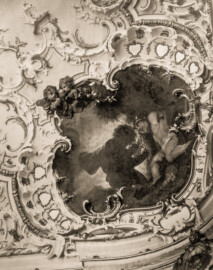 Schloss Bruchsal - Stuckornament - Seite 85 - Auszug aus: "Georg Maria Eckert: Das Schloss zu Bruchsal in Photographieen / Rococo Ornamente aus dem Schlosse zu Bruchsal, 1871"; Digitalisat der Württembergische Landesbibliothek Stuttgart; Persistente URL: http://digital.wlb-stuttgart.de/purl/bsz517721902; gemeinfrei Schloss Bruchsal - Stuckornament - Seite 85 - Auszug aus: "Georg Maria Eckert: Das Schloss zu Bruchsal in Photographieen / Rococo Ornamente aus dem Schlosse zu Bruchsal, 1871"; Digitalisat der Württembergische Landesbibliothek Stuttgart; Persistente URL: http://digital.wlb-stuttgart.de/purl/bsz517721902; gemeinfrei