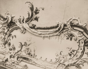 Schloss Bruchsal - Stuckornament - Seite 99 - Auszug aus: "Georg Maria Eckert: Das Schloss zu Bruchsal in Photographieen / Rococo Ornamente aus dem Schlosse zu Bruchsal, 1871"; Digitalisat der Württembergische Landesbibliothek Stuttgart; Persistente URL: http://digital.wlb-stuttgart.de/purl/bsz517721902; gemeinfrei Schloss Bruchsal - Stuckornament - Seite 99 - Auszug aus: "Georg Maria Eckert: Das Schloss zu Bruchsal in Photographieen / Rococo Ornamente aus dem Schlosse zu Bruchsal, 1871"; Digitalisat der Württembergische Landesbibliothek Stuttgart; Persistente URL: http://digital.wlb-stuttgart.de/purl/bsz517721902; gemeinfrei