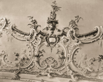 Schloss Bruchsal - Stuckornament - Seite 101 - Auszug aus: "Georg Maria Eckert: Das Schloss zu Bruchsal in Photographieen / Rococo Ornamente aus dem Schlosse zu Bruchsal, 1871"; Digitalisat der Württembergische Landesbibliothek Stuttgart; Persistente URL: http://digital.wlb-stuttgart.de/purl/bsz517721902; gemeinfrei Schloss Bruchsal - Stuckornament - Seite 101 - Auszug aus: "Georg Maria Eckert: Das Schloss zu Bruchsal in Photographieen / Rococo Ornamente aus dem Schlosse zu Bruchsal, 1871"; Digitalisat der Württembergische Landesbibliothek Stuttgart; Persistente URL: http://digital.wlb-stuttgart.de/purl/bsz517721902; gemeinfrei