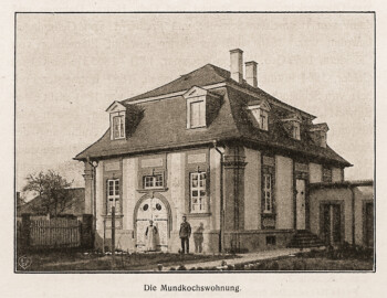 Schloss Bruchsal - Mundkochswohnung (Bildnachweis: Universitätsbibliothek Heidelberg, "Fritz Hirsch - Das Bruchsaler Schloß im XIX. Jahrhundert — Heidelberg 1906", Seite 50 - Public Domain - https://digi.ub.uni-heidelberg.de/diglit/hirsch1906)