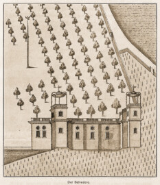 Bruchsal - Der Belvedere (Bildnachweis: Universitätsbibliothek Heidelberg, "Fritz Hirsch - Das Bruchsaler Schloß im XIX. Jahrhundert — Heidelberg 1906", Seite 77 - Public Domain - https://digi.ub.uni-heidelberg.de/diglit/hirsch1906) Bruchsal - Der Belvedere (Bildnachweis: Universitätsbibliothek Heidelberg, "Fritz Hirsch - Das Bruchsaler Schloß im XIX. Jahrhundert — Heidelberg 1906", Seite 77 - Public Domain - https://digi.ub.uni-heidelberg.de/diglit/hirsch1906)