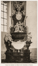 Bruchsal - St. Peter / Peterskirche - Grabmal des Kardinals von Hutten in der Peterskirche zu Bruchsal (Bildnachweis: Universitätsbibliothek Heidelberg, "Rott, Hans; Kraus, Franz Xaver [Hrsg.]: Die Kunstdenkmäler des Grossherzogthums Baden (Band 9,2): Die Kunstdenkmäler des Amtsbezirks Bruchsal (Kreis Karlsruhe). Tübingen, 1913", Seite 38a - CC-BY-SA-3.0. https://digi.ub.uni-heidelberg.de/diglit/kdm9bd2)