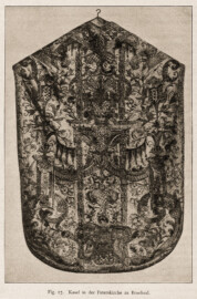 Bruchsal - St. Peter / Peterskirche - Kasel in der Peterskirche zu Bruchsal (Bildnachweis: Universitätsbibliothek Heidelberg, "Rott, Hans; Kraus, Franz Xaver [Hrsg.]: Die Kunstdenkmäler des Grossherzogthums Baden (Band 9,2): Die Kunstdenkmäler des Amtsbezirks Bruchsal (Kreis Karlsruhe). Tübingen, 1913", Seite 42 - CC-BY-SA-3.0. https://digi.ub.uni-heidelberg.de/diglit/kdm9bd2)