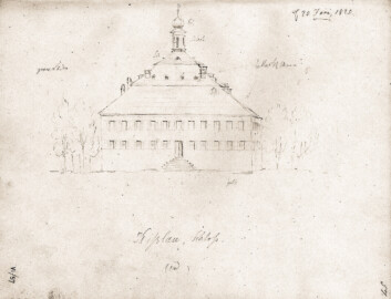 Bruchsal - Schloss Kislau; Zeichnung von Juni 1825 (Bildnachweis: Landesarchiv Baden-Württemberg, Abt. Generallandesarchiv Karlsruhe H Baden (Land) 6 Bild 59; http://www.landesarchiv-bw.de/plink/?f=4-1674361-57; CC BY 3.0 DE)