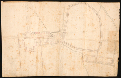 Schloss Bruchsal - Pläne des Schlosses von Bruchsal, ca. 1732-1740 (Bildnachweis: Österreichische Nationalbibliothek, Signatur: "ALB *Port 16,8, Pläne KAR MAG", Blatt 6, http://data.onb.ac.at/rec/AC04465947 ) Schloss Bruchsal - Pläne des Schlosses von Bruchsal, ca. 1732-1740 (Bildnachweis: Österreichische Nationalbibliothek, Signatur: "ALB *Port 16,8, Pläne KAR MAG", Blatt 6, http://data.onb.ac.at/rec/AC04465947 )