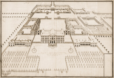 Schloss Bruchsal - "Endwurf von der hochfürstlichen Residenz St. Damians Bourg gegen den hochfürstlichen Residenzgarthen, oder Haubt Allee", um 1725 (Bildnachweis: Österreichische Nationalbibliothek, Signatur: K III 111040 KAR MAG, http://data.onb.ac.at/rec/baa4680398 ) Schloss Bruchsal - "Endwurf von der hochfürstlichen Residenz St. Damians Bourg gegen den hochfürstlichen Residenzgarthen, oder Haubt Allee", um 1725 (Bildnachweis: Österreichische Nationalbibliothek, Signatur: K III 111040 KAR MAG, http://data.onb.ac.at/rec/baa4680398 )