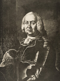 Das Bruchsaler Schloss - Franz Anselm Freiherr von Ritter zu Gruensteyn - nach eiem Gemälde im Besitze des Freiherrn von Ritter zu Kiedrich (Blatt 13 der Mappe "Fritz Hirsch: Das Bruchsaler Schloss aus Anlass der Renovation (1900-1909)", erschienen: Heidelberg, Carl Winter's Universitätsbuchhandlung, 1910; Mappe aus dem Bestand des Städtischen Museums Bruchsal; Reproduktion durch Dr. Manfred Schneider, mit freundlicher Genehmigung des Museums) Das Bruchsaler Schloss - Franz Anselm Freiherr von Ritter zu Gruensteyn - nach eiem Gemälde im Besitze des Freiherrn von Ritter zu Kiedrich (Blatt 13 der Mappe "Fritz Hirsch: Das Bruchsaler Schloss aus Anlass der Renovation (1900-1909)", erschienen: Heidelberg, Carl Winter's Universitätsbuchhandlung, 1910; Mappe aus dem Bestand des Städtischen Museums Bruchsal; Reproduktion durch Dr. Manfred Schneider, mit freundlicher Genehmigung des Museums)