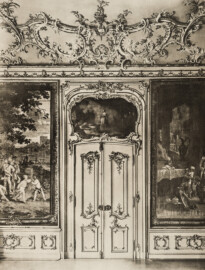 Das Bruchsaler Schloss - Corps de Logis, Thronsaal (125) ca. 1756 (Blatt 48 der Mappe "Fritz Hirsch: Das Bruchsaler Schloss aus Anlass der Renovation (1900-1909)", erschienen: Heidelberg, Carl Winter's Universitätsbuchhandlung, 1910; Mappe aus dem Bestand des Städtischen Museums Bruchsal; Reproduktion durch Dr. Manfred Schneider, mit freundlicher Genehmigung des Museums) Das Bruchsaler Schloss - Corps de Logis, Thronsaal (125) ca. 1756 (Blatt 48 der Mappe "Fritz Hirsch: Das Bruchsaler Schloss aus Anlass der Renovation (1900-1909)", erschienen: Heidelberg, Carl Winter's Universitätsbuchhandlung, 1910; Mappe aus dem Bestand des Städtischen Museums Bruchsal; Reproduktion durch Dr. Manfred Schneider, mit freundlicher Genehmigung des Museums)