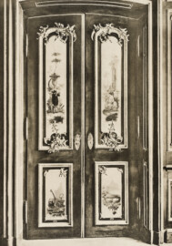 Das Bruchsaler Schloss - Corps de Logis, Watteau-Kabinett (138), gemalt von Januarius Zick 1759 (Blatt 59 der Mappe "Fritz Hirsch: Das Bruchsaler Schloss aus Anlass der Renovation (1900-1909)", erschienen: Heidelberg, Carl Winter's Universitätsbuchhandlung, 1910; Mappe aus dem Bestand des Städtischen Museums Bruchsal; Reproduktion durch Dr. Manfred Schneider, mit freundlicher Genehmigung des Museums) Das Bruchsaler Schloss - Corps de Logis, Watteau-Kabinett (138), gemalt von Januarius Zick 1759 (Blatt 59 der Mappe "Fritz Hirsch: Das Bruchsaler Schloss aus Anlass der Renovation (1900-1909)", erschienen: Heidelberg, Carl Winter's Universitätsbuchhandlung, 1910; Mappe aus dem Bestand des Städtischen Museums Bruchsal; Reproduktion durch Dr. Manfred Schneider, mit freundlicher Genehmigung des Museums)