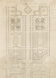 Das Bruchsaler Schloss - Der Schlossgarten - Bruchstück aus einem alten Stadtplan (Blatt 80 der Mappe "Fritz Hirsch: Das Bruchsaler Schloss aus Anlass der Renovation (1900-1909)", erschienen: Heidelberg, Carl Winter's Universitätsbuchhandlung, 1910; Mappe aus dem Bestand des Städtischen Museums Bruchsal; Reproduktion durch Dr. Manfred Schneider, mit freundlicher Genehmigung des Museums) Das Bruchsaler Schloss - Der Schlossgarten - Bruchstück aus einem alten Stadtplan (Blatt 80 der Mappe "Fritz Hirsch: Das Bruchsaler Schloss aus Anlass der Renovation (1900-1909)", erschienen: Heidelberg, Carl Winter's Universitätsbuchhandlung, 1910; Mappe aus dem Bestand des Städtischen Museums Bruchsal; Reproduktion durch Dr. Manfred Schneider, mit freundlicher Genehmigung des Museums)