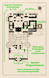 Das Bruchsaler Schloss - Modifiziertes Gebäude-Verzeichnis des Textheftes (Mappe "Fritz Hirsch: Das Bruchsaler Schloss aus Anlass der Renovation (1900-1909)", erschienen: Heidelberg, Carl Winter's Universitätsbuchhandlung, 1910; Mappe aus dem Bestand des Städtischen Museums Bruchsal; Reproduktion durch Dr. Manfred Schneider, mit freundlicher Genehmigung des Museums) Das Bruchsaler Schloss - Modifiziertes Gebäude-Verzeichnis des Textheftes (Mappe "Fritz Hirsch: Das Bruchsaler Schloss aus Anlass der Renovation (1900-1909)", erschienen: Heidelberg, Carl Winter's Universitätsbuchhandlung, 1910; Mappe aus dem Bestand des Städtischen Museums Bruchsal; Reproduktion durch Dr. Manfred Schneider, mit freundlicher Genehmigung des Museums)