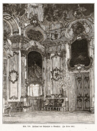 Schloss Bruchsal - Festsaal des Schlosses in Bruchsal; aus: Hans Rosenhagen (Hg.): Handbuch der Kunstgeschichte, 2. Auflage, 1908, Seite 523; mit freundlicher Genehmigung zur Verfügung gestellt von Andreas Froncala, Berlin