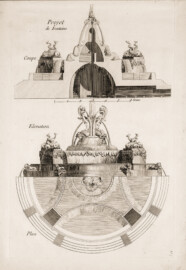 Schloss und Schlossgarten Schwetzingen - Tafel 11 "Projet de Fontaine" des Werks "George Louis Le Rouge: Detail des nouveaux jardins a la mode. 6e cahier. Serrail et jardins du grand seigneur - 1777" (Bildnachweis: University of Wisconsin, https://digital.library.wisc.edu/1711.dl/VVHZLYPGHF4LT8E, Public Domain) Schloss und Schlossgarten Schwetzingen - Tafel 11 "Projet de Fontaine" des Werks "George Louis Le Rouge: Detail des nouveaux jardins a la mode. 6e cahier. Serrail et jardins du grand seigneur - 1777" (Bildnachweis: University of Wisconsin, https://digital.library.wisc.edu/1711.dl/VVHZLYPGHF4LT8E, Public Domain)