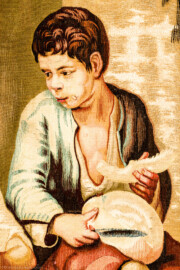 Schloss und Schlossgarten Schwetzingen - Schloss - Mittelbau - Von innen - 1. Obergeschoss - Appartment des Kurfürsten - Konferenzzimmer - Nordwand, rechts der Tür zum Schlafzimmer - Ausschnitt aus einem Gobelin (aufgenommen im Januar 2024, um die Mittagszeit) Schloss und Schlossgarten Schwetzingen - Schloss - Mittelbau - Von innen - 1. Obergeschoss - Appartment des Kurfürsten - Konferenzzimmer - Nordwand, rechts der Tür zum Schlafzimmer - Ausschnitt aus einem Gobelin (aufgenommen im Januar 2024, um die Mittagszeit)