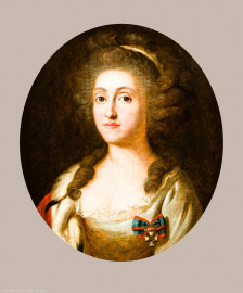 Schloss und Schlossgarten Schwetzingen - Schloss - Mittelbau - Von innen - 1. Obergeschoss - Appartment der Kurfürstin - Audienzzimmer - Südwand, links der Tür zum Schlafzimmer - Porträt einer Dame mit einem Elisabethenorden, evtl. der Maria Anna von Pfalz-Zweibrücken (1753-1824), Pfalzgräfin von Birkenfeld-Gelnhausen, durch Heirat ab 1799 "Herzogin in Bayern" (Maler und Datierung: unbekannt) (aufgenommen im Januar 2024, am Nachmittag) Schloss und Schlossgarten Schwetzingen - Schloss - Mittelbau - Von innen - 1. Obergeschoss - Appartment der Kurfürstin - Audienzzimmer - Südwand, links der Tür zum Schlafzimmer - Porträt einer Dame mit einem Elisabethenorden, evtl. der Maria Anna von Pfalz-Zweibrücken (1753-1824), Pfalzgräfin von Birkenfeld-Gelnhausen, durch Heirat ab 1799 "Herzogin in Bayern" (Maler und Datierung: unbekannt) (aufgenommen im Januar 2024, am Nachmittag)