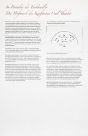 Schloss und Schlossgarten Schwetzingen - Garten - Schlosstheater - Von innen - 1. Obergeschoss, Foyer, Nordseite - Tafel: Im Paradies der Tonkünstler - Die Hofmusik des Kurfürsten Carl Theodor (Gesamter Bau: Länge x Breite: ca. 62 x 35 Meter; Architekt: Nicolas de Pigage (1723-1796); Bauzeit: 1752-1753, Erweiterung 1762, Sanierung: 1937, Renovierung: 1952, Generalsanierung / Umbau 1971-1974, Restaurierung: 1999-2005) (aufgenommen im September 2025, am Nachmittag) Schloss und Schlossgarten Schwetzingen - Garten - Schlosstheater - Von innen - 1. Obergeschoss, Foyer, Nordseite - Tafel: Im Paradies der Tonkünstler - Die Hofmusik des Kurfürsten Carl Theodor (Gesamter Bau: Länge x Breite: ca. 62 x 35 Meter; Architekt: Nicolas de Pigage (1723-1796); Bauzeit: 1752-1753, Erweiterung 1762, Sanierung: 1937, Renovierung: 1952, Generalsanierung / Umbau 1971-1974, Restaurierung: 1999-2005) (aufgenommen im September 2025, am Nachmittag)