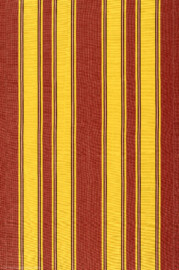 Schloss und Schlossgarten Schwetzingen - Schloss - Mittelbau - Von innen - 1. Obergeschoss - Appartment des Kurfürsten - Konferenzzimmer - Südwand - Ausschnitt aus der rot und gelb gestreiften Tapete (Nachwebung nach erhaltenem originalem Tapetenrest) (aufgenommen im Februar 2026, am späten Vormittag)