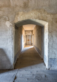 Schloss und Schlossgarten Schwetzingen - Schloss - Mittelbau - Von innen - 3. Obergeschoss - Nördlicher Gang - Von Westen - Blick vom westlichen Gang nach Osten in den nördlichen Gang und auf die Eingangstür; rechts der Tür der Zugang zum Raum 235 (aufgenommen im März 2026, am späten Vormittag) Schloss und Schlossgarten Schwetzingen - Schloss - Mittelbau - Von innen - 3. Obergeschoss - Nördlicher Gang - Von Westen - Blick vom westlichen Gang nach Osten in den nördlichen Gang und auf die Eingangstür; rechts der Tür der Zugang zum Raum 235 (aufgenommen im März 2026, am späten Vormittag)
