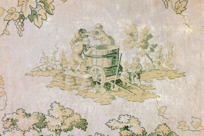 Schloss und Schlossgarten Schwetzingen - Schloss - Mittelbau - Von innen - 3. Obergeschoss - Nördliche Räume - Raum 248 - Blick auf einen Ausschnitt der Tapete (aufgenommen im März 2026, am Nachmittag) Schloss und Schlossgarten Schwetzingen - Schloss - Mittelbau - Von innen - 3. Obergeschoss - Nördliche Räume - Raum 248 - Blick auf einen Ausschnitt der Tapete (aufgenommen im März 2026, am Nachmittag)