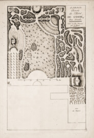 Schloss und Schlossgarten Schwetzingen - Tafel 27 "Jardin Chinois de l'Hôtel de Cossé, rue Grenelle" des Werks "George Louis Le Rouge: Detail des nouveaux jardins a la mode. 6e cahier. Serrail et jardins du grand seigneur - 1777" (Bildnachweis: University of Wisconsin, https://digital.library.wisc.edu/1711.dl/VVHZLYPGHF4LT8E, Public Domain) Schloss und Schlossgarten Schwetzingen - Tafel 27 "Jardin Chinois de l'Hôtel de Cossé, rue Grenelle" des Werks "George Louis Le Rouge: Detail des nouveaux jardins a la mode. 6e cahier. Serrail et jardins du grand seigneur - 1777" (Bildnachweis: University of Wisconsin, https://digital.library.wisc.edu/1711.dl/VVHZLYPGHF4LT8E, Public Domain)
