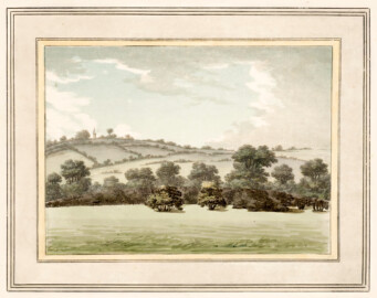 Schloss und Schlossgarten Schwetzingen - "XIII. A scene near the entrance of the grounds at Castle Hill, showing the effect of cattle, to mark the extent of a lawn which slopes from the eye — without such objects, the ground is lost, and foreshortened." aus "Humphry Repton - Sketches and hints on landscape gardening - 1794" (Bildnachweis: University of Wisconsin, https://digital.library.wisc.edu/1711.dl/GRI3MYTLTX2GJ86, gemeinfrei) Schloss und Schlossgarten Schwetzingen - "XIII. A scene near the entrance of the grounds at Castle Hill, showing the effect of cattle, to mark the extent of a lawn which slopes from the eye — without such objects, the ground is lost, and foreshortened." aus "Humphry Repton - Sketches and hints on landscape gardening - 1794" (Bildnachweis: University of Wisconsin, https://digital.library.wisc.edu/1711.dl/GRI3MYTLTX2GJ86, gemeinfrei)