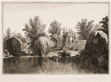 Schloss und Schlossgarten Schwetzingen - Tafel "Botanischer Tempel im Garten von Schwetzingen" - Batt'sche Sammlung - Signatur Graph. Graph. Slg. A_0456 - 177 -1775-1800 - Universitätsbibliothek Heidelberg - https://heidicon.ub.uni-heidelberg.de/#/detail/709205 - Public Domain
