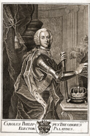 Schloss und Schlossgarten Schwetzingen - Kurfürst Carl Theodor von der Pfalz - Kupferstich - Stecher: Johann Christoph Sysang (1703-1757) - Datierung: 1742/1757 - Signatur Graph. Slg. P_2216 - Universitätsbibliothek Heidelberg - https://heidicon.ub.uni-heidelberg.de#/detail/577120 - Public Domain Schloss und Schlossgarten Schwetzingen - Kurfürst Carl Theodor von der Pfalz - Kupferstich - Stecher: Johann Christoph Sysang (1703-1757) - Datierung: 1742/1757 - Signatur Graph. Slg. P_2216 - Universitätsbibliothek Heidelberg - https://heidicon.ub.uni-heidelberg.de#/detail/577120 - Public Domain