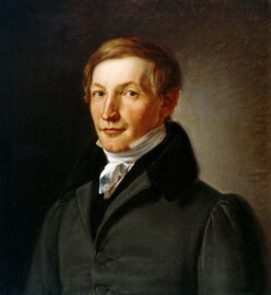 Schloss und Schlossgarten Schwetzingen - Bildnis des Peter Joseph Lenné (1789-1866), bedeutender preußischer Gartenkünstler des 19. Jahrhunderts und General-Gartendirektor der königlich-preußischen Gärten (Maler: Carl Joseph Begas (1794–1854); Datierung: 1830; Herkunft: Alte Nationalgalerie, Berlin; Bildnachweis: Wikimedia Commons, https://commons.wikimedia.org/wiki/File:Carl_Joseph_Begas_-_Bildnis_des_Gartenbaudirektors_Peter_Joseph_Lenn%C3%A9.jpg, gemeinfrei)