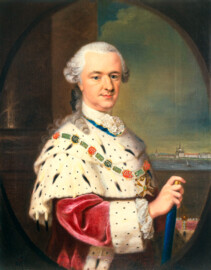 Schloss und Schlossgarten Schwetzingen - Porträt Kurfürst Carl Theodor von der Pfalz (1724–1799) / Carl Theodor in kurfürstlichem Ornat und mit Marschallsstab (Maler: Johann Georg Ziesenis (Kopenhagen 1716 - 1776 Hannover); Datierung: spätestens 1755; Öl auf Leinwand; Höhe x Breite: 53 x 41,5 cm; Inv. Nr. G 1053; Herkunft: © Kurpfälzisches Museum Heidelberg, Foto: K. Gattner; mit freundlicher Genehmigung des Museums) Schloss und Schlossgarten Schwetzingen - Porträt Kurfürst Carl Theodor von der Pfalz (1724–1799) / Carl Theodor in kurfürstlichem Ornat und mit Marschallsstab (Maler: Johann Georg Ziesenis (Kopenhagen 1716 - 1776 Hannover); Datierung: spätestens 1755; Öl auf Leinwand; Höhe x Breite: 53 x 41,5 cm; Inv. Nr. G 1053; Herkunft: © Kurpfälzisches Museum Heidelberg, Foto: K. Gattner; mit freundlicher Genehmigung des Museums)