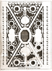 Schloss und Schlossgarten Schwetzingen - Seite 399 aus "Antoine Joseph Dézallier D'Argenville, Alexandre LeBlond: Die Gärtnerey sowohl in ihrer Theorie oder Betrachtung als Praxi oder Übung - 1731" (Bildnachweis: Universitätsbibliothek Heidelberg, https://doi.org/10.11588/diglit.1606, gemeinfrei) Schloss und Schlossgarten Schwetzingen - Seite 399 aus "Antoine Joseph Dézallier D'Argenville, Alexandre LeBlond: Die Gärtnerey sowohl in ihrer Theorie oder Betrachtung als Praxi oder Übung - 1731" (Bildnachweis: Universitätsbibliothek Heidelberg, https://doi.org/10.11588/diglit.1606, gemeinfrei)