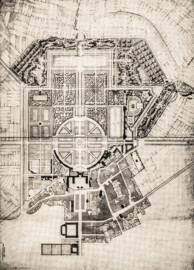 Schloss und Schlossgarten Schwetzingen - Ludwig Sckell, Gartenplan und Entwurf für die Landschaftspartie, um 1778; Gartenamt München (Bildnachweis: Seite 22a aus "Irene Schmidt: Der Schwetzinger Schlossgarten Carl Theodors von der Pfalz - Inaugural-Dissertation - Teildruck - 1934"; Reproduktion durch Dr. Manfred Schneider, Juni 2023)